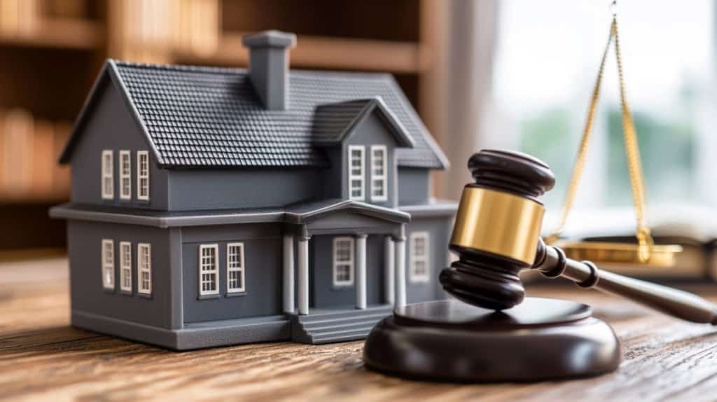A foreclosure auction with buyers bidding on a property, symbolizing the final stage of foreclosure in California.